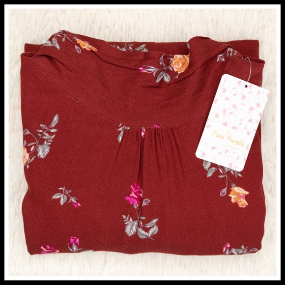 FREE PEOPLE BOHO FLOWY MINI TUNIC BOHEMIAN PRINT DRESS A3C - Picture 8 of 16